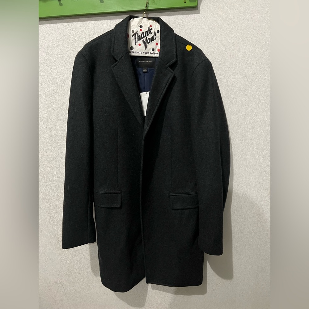 Mens banana republic dress coat L